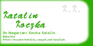 katalin koczka business card